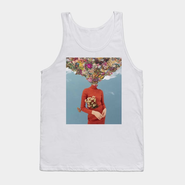 Flower Girl Collage Art Tank Top by cosmiceden